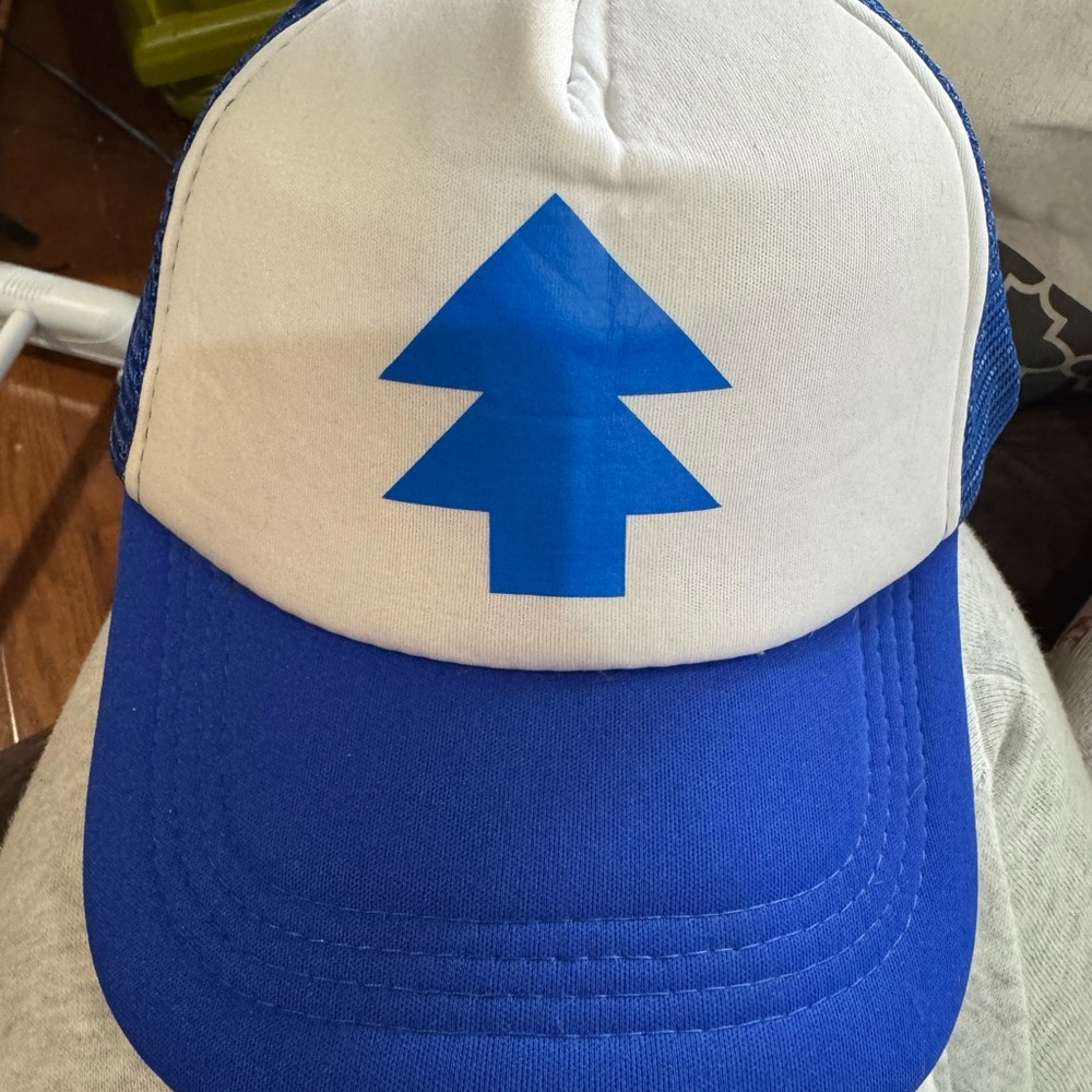 Blue and White Kids Trucker Hat